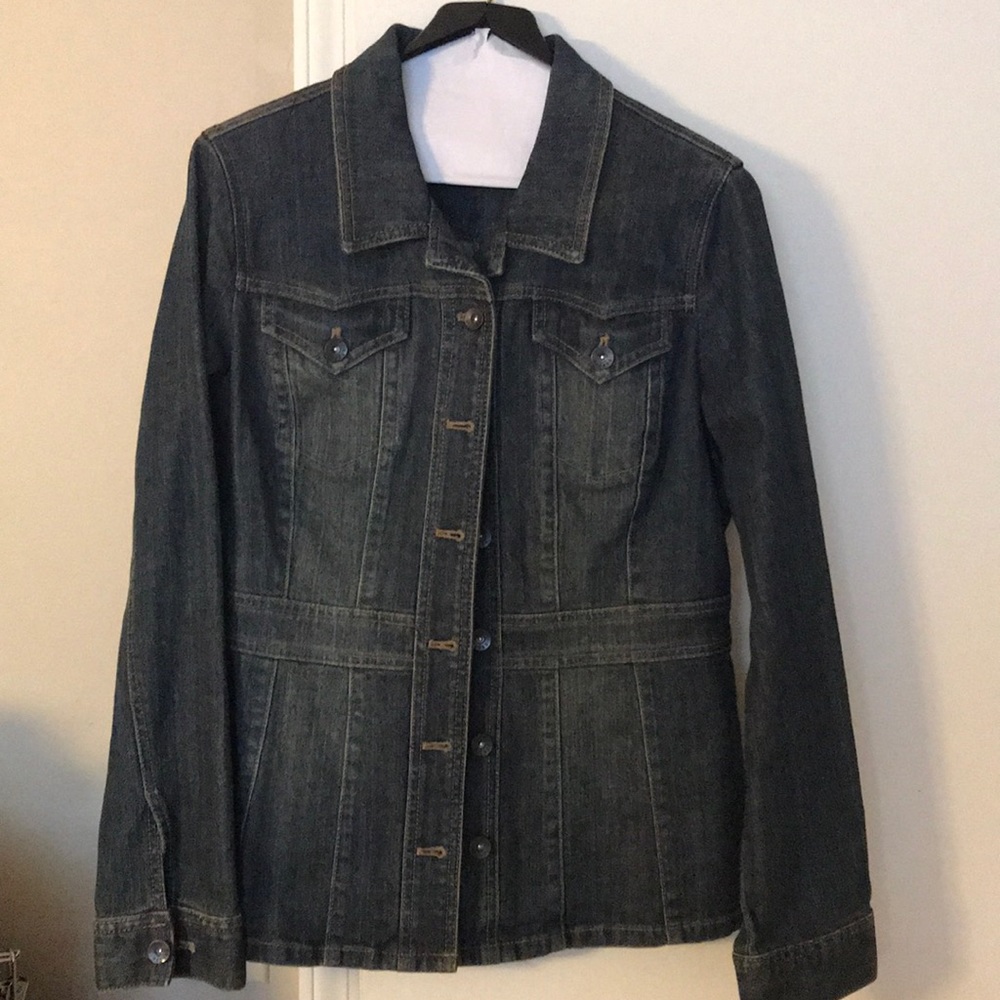 NEW Liz Claiborne Axcess Stretch Denim Jacket M